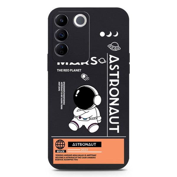 Astronaut Series Soft Phone Case - Silica Gel Case - Black - Vivo S16e