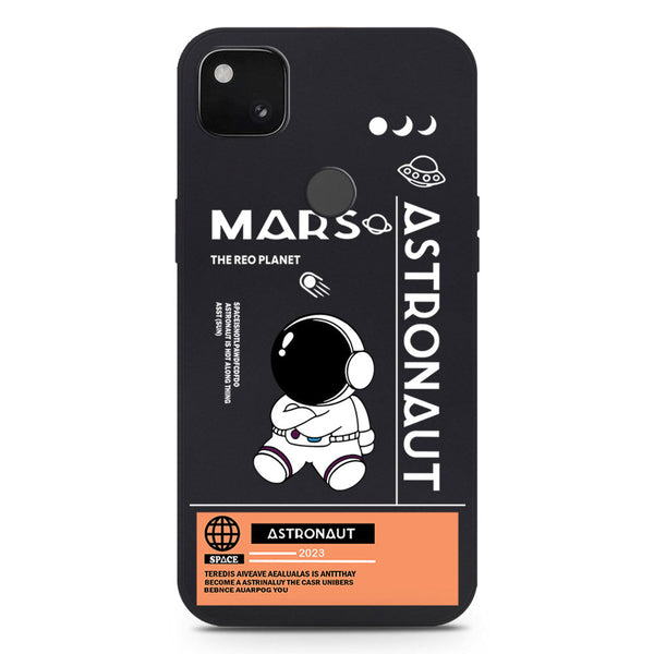 Astronaut Series Soft Phone Case - Silica Gel Case - Black - Google Pixel 4a 4G