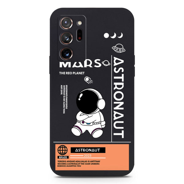 Astronaut Series Soft Phone Case - Silica Gel Case - Black - Samsung Galaxy Note 20 Ultra
