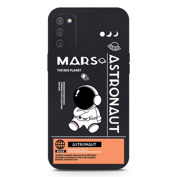 Astronaut Series Soft Phone Case - Silica Gel Case - Black - Samsung Galaxy A03s