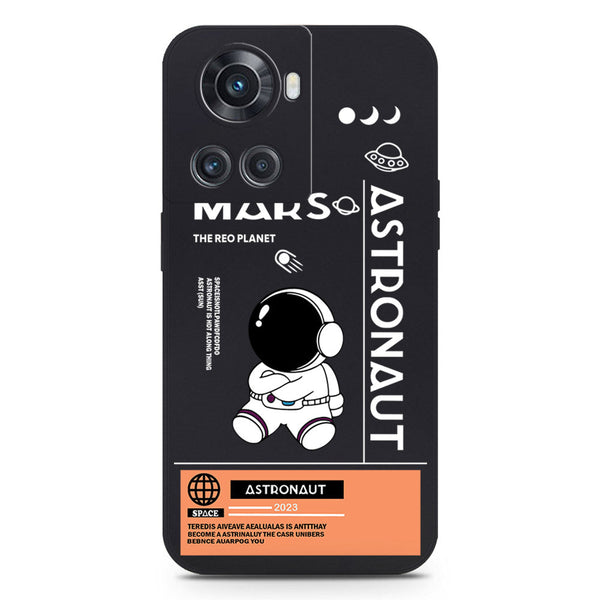 Astronaut Series Soft Phone Case - Silica Gel Case - Black - OnePlus Ace