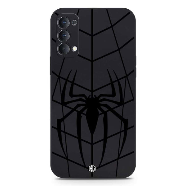 X-Spider Design Soft Phone Case - Silica Gel Case - Black - Oppo Reno 4 5G