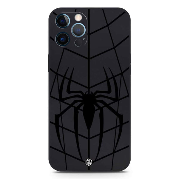 X-Spider Design Soft Phone Case - Silica Gel Case - Black - iPhone 12 Pro