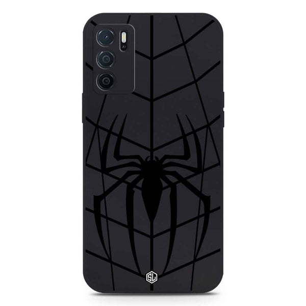 X-Spider Design Soft Phone Case - Silica Gel Case - Black - Oppo A16