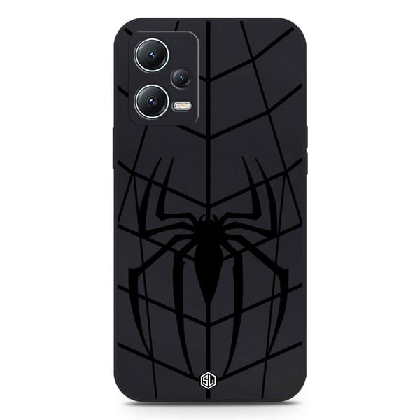 X-Spider Design Soft Phone Case - Silica Gel Case - Black - Xiaomi Redmi 12 5g