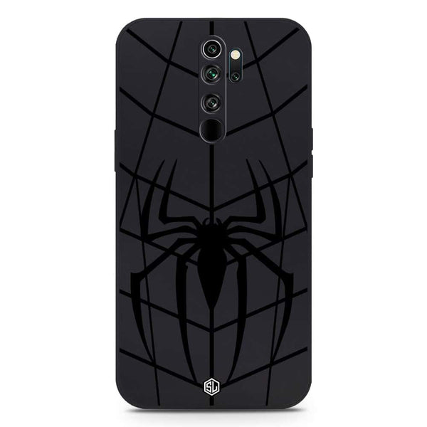 X-Spider Design Soft Phone Case - Silica Gel Case - Black - Xiaomi Redmi Note 8 Pro