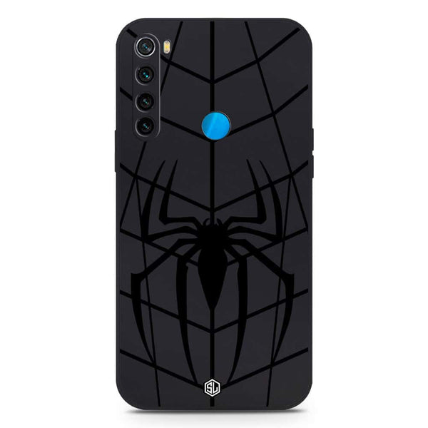 X-Spider Design Soft Phone Case - Silica Gel Case - Black - Xiaomi Redmi Note 8 2021