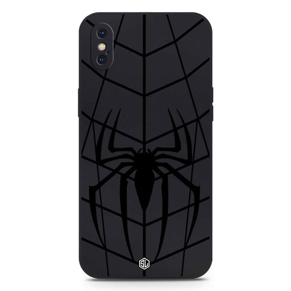 X-Spider Design Soft Phone Case - Silica Gel Case - Black - iPhone XS / X