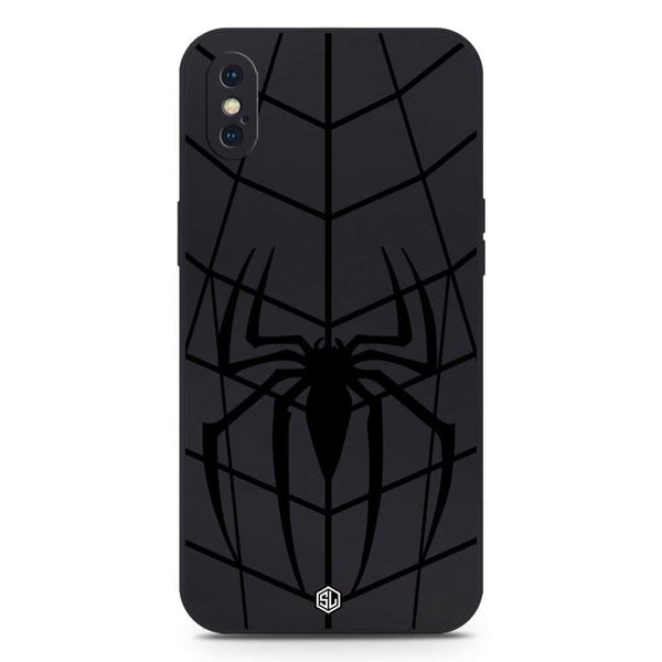 X-Spider Design Soft Phone Case - Silica Gel Case - Black - iPhone XS / X