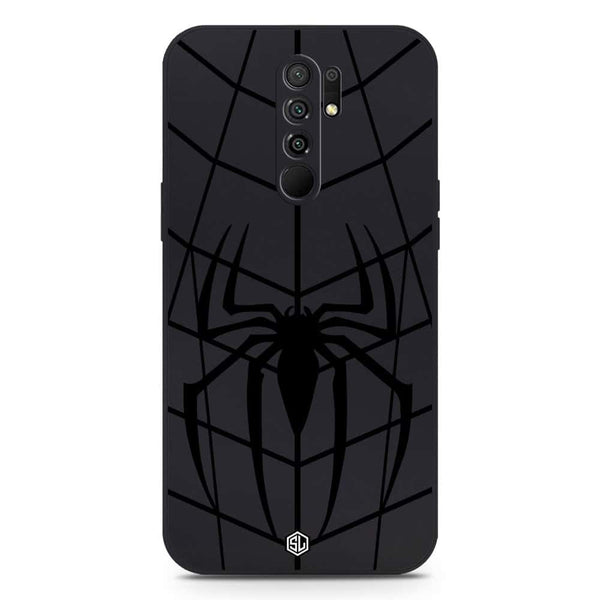 X-Spider Design Soft Phone Case - Silica Gel Case - Black - Xiaomi Redmi 9 Prime