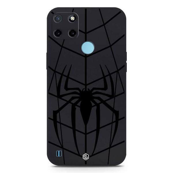 X-Spider Design Soft Phone Case - Silica Gel Case - Black - Realme C21Y
