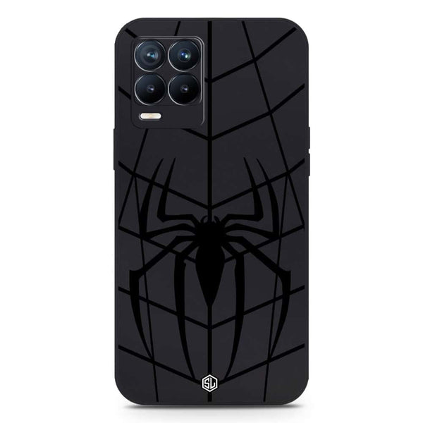 X-Spider Design Soft Phone Case - Silica Gel Case - Black - Realme 8 Pro