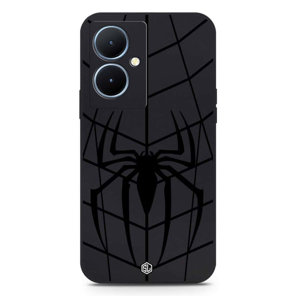 X-Spider Design Soft Phone Case - Silica Gel Case - Black - Vivo Y78 Plus 5G
