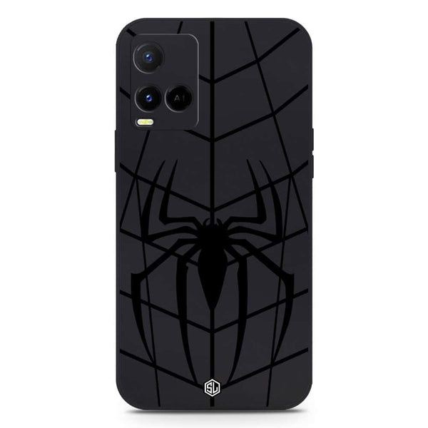 X-Spider Design Soft Phone Case - Silica Gel Case - Black - Vivo Y21e