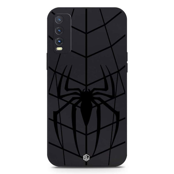 X-Spider Design Soft Phone Case - Silica Gel Case - Black - Vivo Y12s