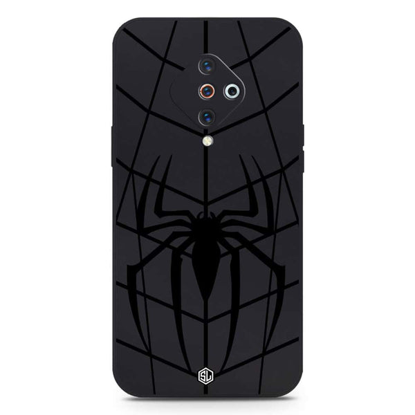 X-Spider Design Soft Phone Case - Silica Gel Case - Black - Vivo Y9s