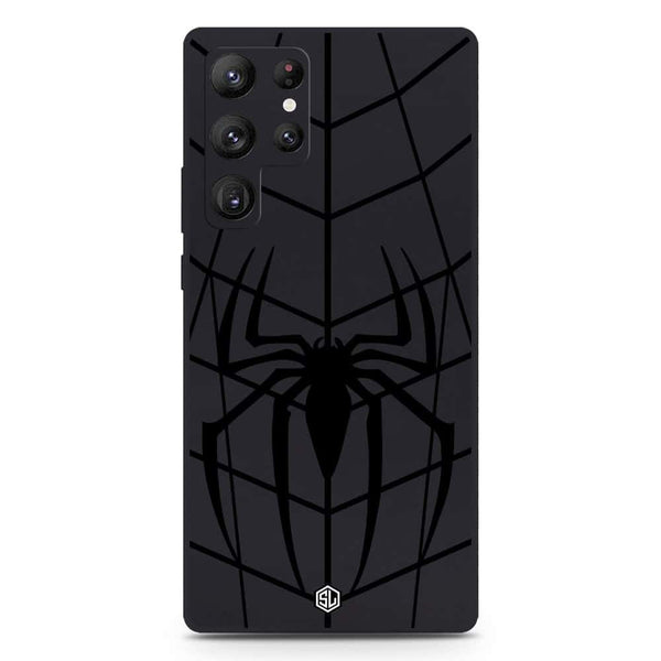 X-Spider Design Soft Phone Case - Silica Gel Case - Black - Samsung Galaxy S22 Ultra 5G