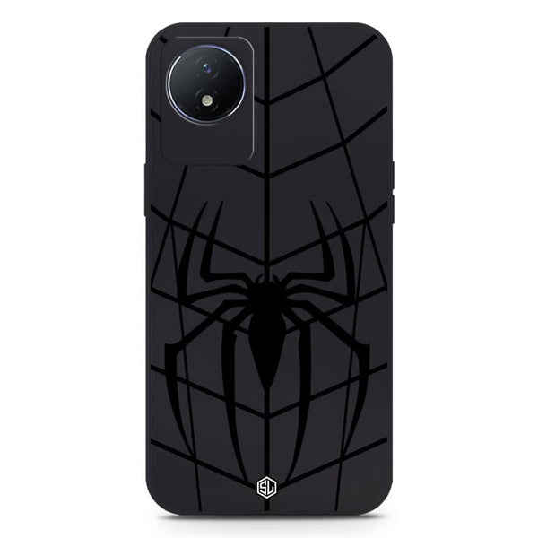 X-Spider Design Soft Phone Case - Silica Gel Case - Black - Vivo Y02t