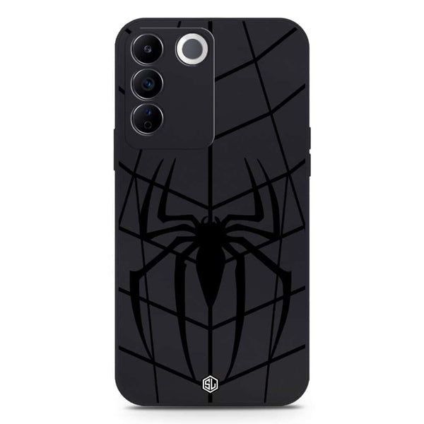 X-Spider Design Soft Phone Case - Silica Gel Case - Black - Vivo S16e