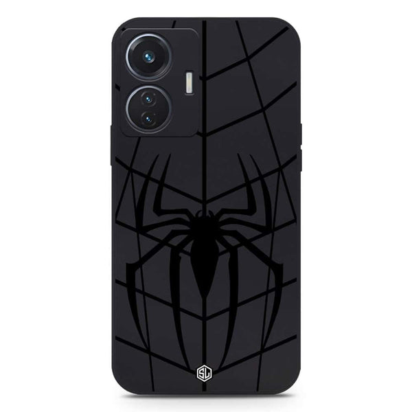 X-Spider Design Soft Phone Case - Silica Gel Case - Black - Vivo Y55 4G