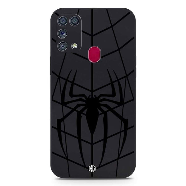 X-Spider Design Soft Phone Case - Silica Gel Case - Black - Samsung Galaxy M31