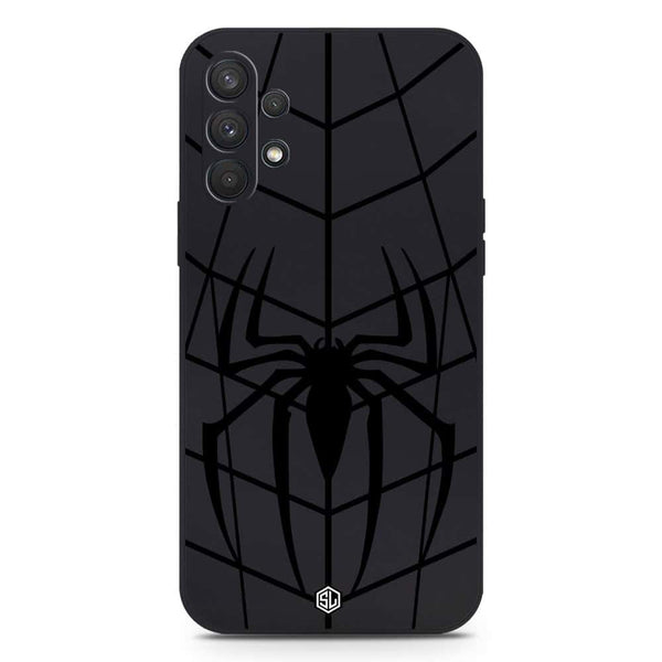 X-Spider Design Soft Phone Case - Silica Gel Case - Black - Samsung Galaxy A32