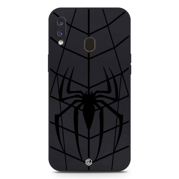 X-Spider Design Soft Phone Case - Silica Gel Case - Black - Samsung Galaxy A20