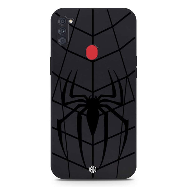X-Spider Design Soft Phone Case - Silica Gel Case - Black - Samsung Galaxy A11