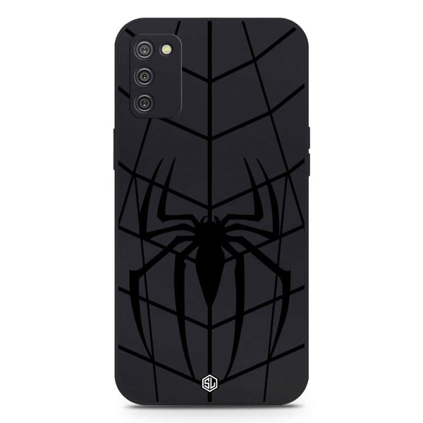 X-Spider Design Soft Phone Case - Silica Gel Case - Black - Samsung Galaxy A03s