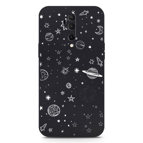 Stardust Dreams Design Soft Phone Case - Silica Gel Case - Black - OnePlus 7T Pro