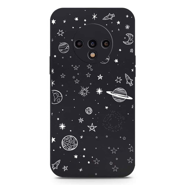 Stardust Dreams Design Soft Phone Case - Silica Gel Case - Black - OnePlus 7T