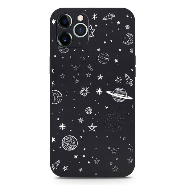 Stardust Dreams Design Soft Phone Case - Silica Gel Case - Black - iPhone 11 Pro