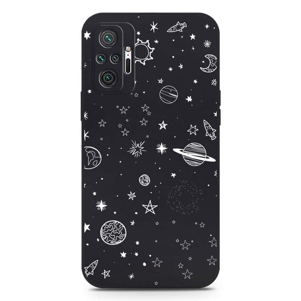 Stardust Dreams Design Soft Phone Case - Silica Gel Case - Black - Xiaomi Redmi Note 10 Pro Max