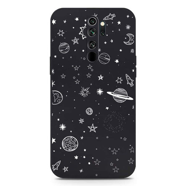 Stardust Dreams Design Soft Phone Case - Silica Gel Case - Black - Xiaomi Redmi Note 8 Pro