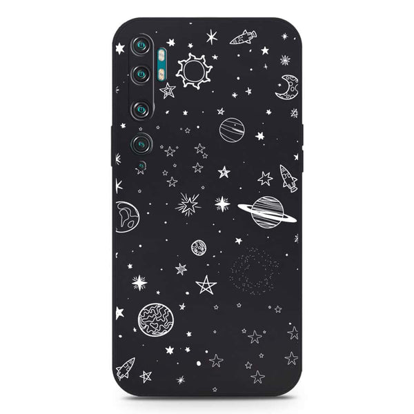 Stardust Dreams Design Soft Phone Case - Silica Gel Case - Black - Xiaomi Mi Note 10 Pro