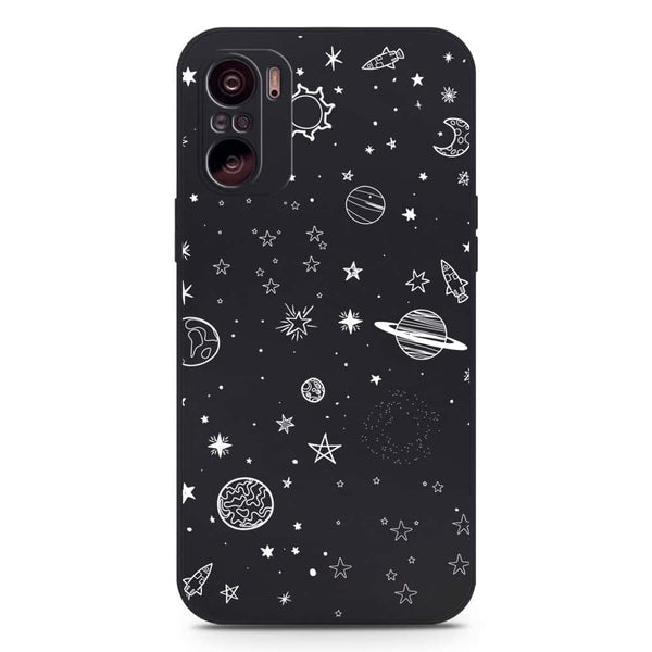 Stardust Dreams Design Soft Phone Case - Silica Gel Case - Black - Xiaomi Mi 11i