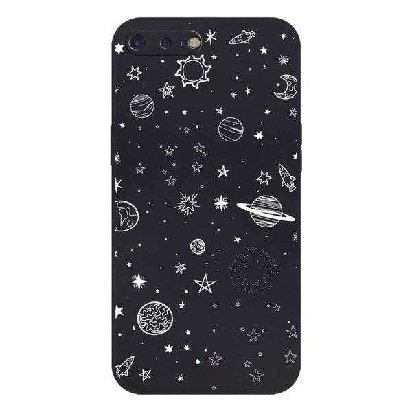 Stardust Dreams Design Soft Phone Case - Silica Gel Case - Black - iPhone 8 Plus / 7 Plus