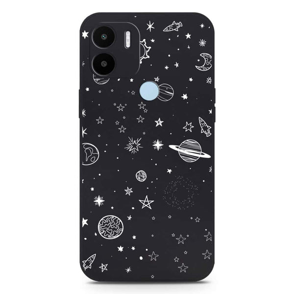 Stardust Dreams Design Soft Phone Case - Silica Gel Case - Black - Xiaomi Redmi A1 Plus