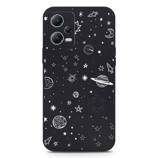 Stardust Dreams Design Soft Phone Case - Silica Gel Case - Black - Xiaomi Poco X5