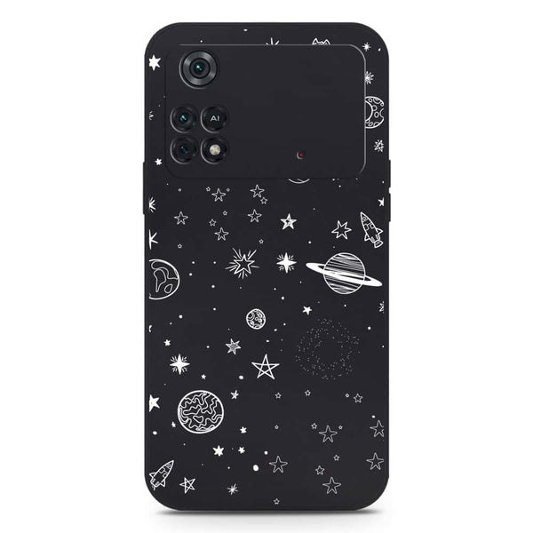 Stardust Dreams Design Soft Phone Case - Silica Gel Case - Black -  Xiaomi Poco M4 Pro 5G