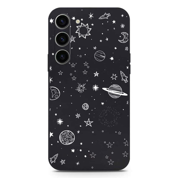 Stardust Dreams Design Soft Phone Case - Silica Gel Case - Black - Samsung Galaxy S23 Plus 5G