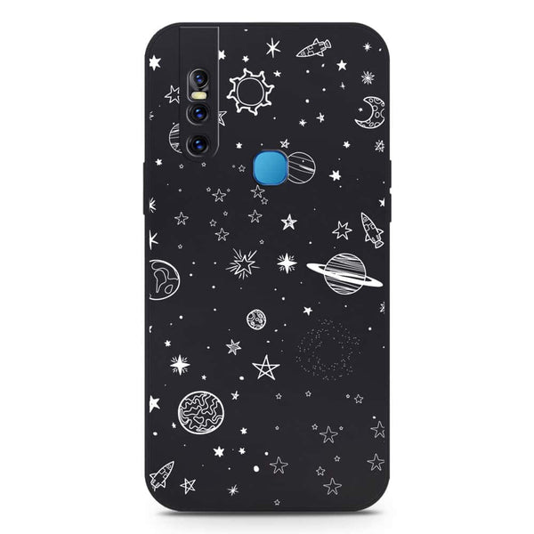 Stardust Dreams Design Soft Phone Case - Silica Gel Case - Black - Vivo V15