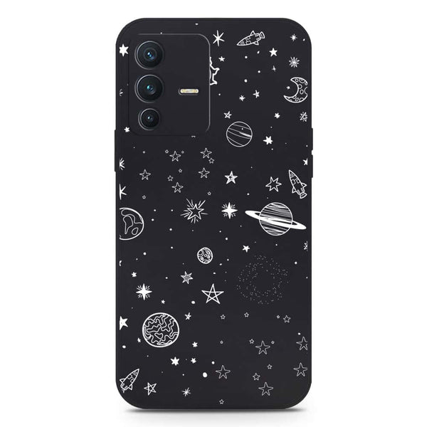 Stardust Dreams Design Soft Phone Case - Silica Gel Case - Black - Vivo S12
