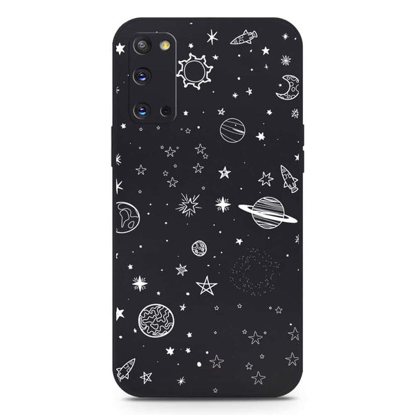 Stardust Dreams Design Soft Phone Case - Silica Gel Case - Black - Samsung Galaxy S20