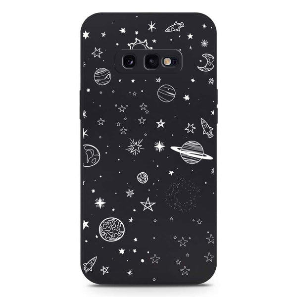 Stardust Dreams Design Soft Phone Case - Silica Gel Case - Black - Samsung Galaxy S10e