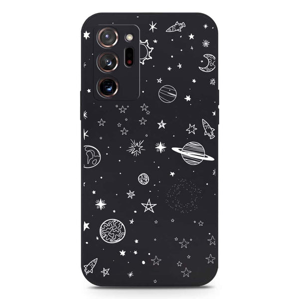 Stardust Dreams Design Soft Phone Case - Silica Gel Case - Black - Samsung Galaxy Note 20 Ultra