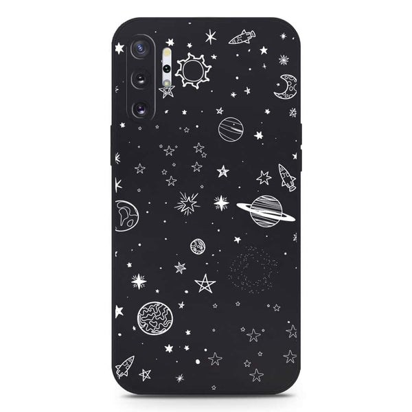 Stardust Dreams Design Soft Phone Case - Silica Gel Case - Black - Samsung Galaxy Note 10 Plus