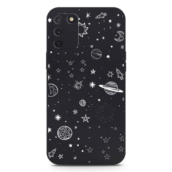 Stardust Dreams Design Soft Phone Case - Silica Gel Case - Black - Samsung Galaxy M80s