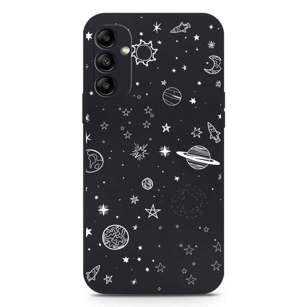 Stardust Dreams Design Soft Phone Case - Silica Gel Case - Black - Samsung Galaxy A34 5G