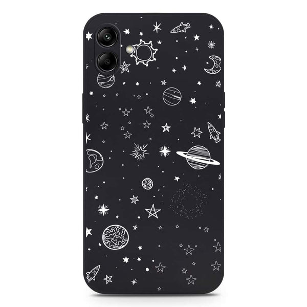Stardust Dreams Design Soft Phone Case - Silica Gel Case - Black - Samsung Galaxy A04